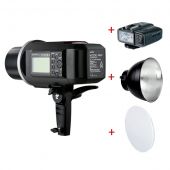 Combo Đèn Flash AD600 BM + Trigger X1 T + Chóa reflector chụp ngoại cảnh